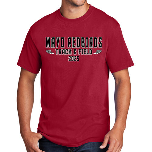 Mayo Redbirds Track & Field Design TF1 on a Port & Company® - Core Cotton Tee Thumbnail