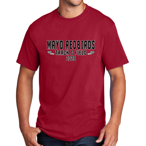 Mayo Redbirds Track & Field Design TF1 on a Port & Company® - Core Cotton Tee Thumbnail