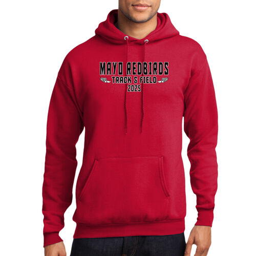 Mayo Redbirds Track & Field Design TF1 on a Port & Company® - Core Fleece Pullover Hooded Sweatshirt Thumbnail