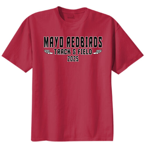 Mayo Redbirds Track & Field Design TF1 on a Port & Company® - Youth Core Cotton Tee Thumbnail