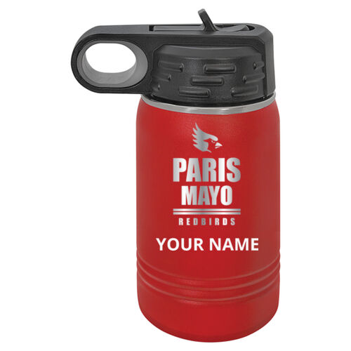 Mayo Redbirds Engraved Design MAE1 on a Polar Camel® - 12 oz. Water Bottle Vacuum Insulation Thumbnail