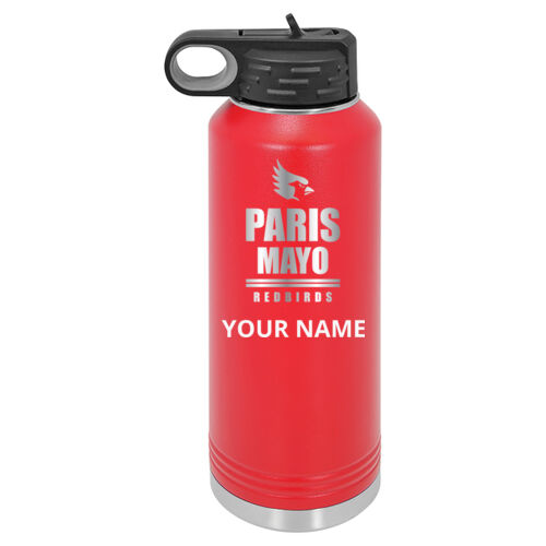 Mayo Redbirds Engraved Design MAE1 on a Polar Camel® - 40 oz. Water Bottle Vacuum Insulation Thumbnail