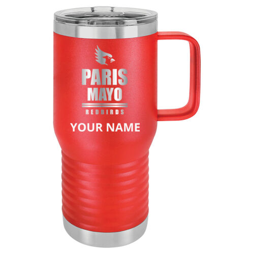 Mayo Redbirds Engraved Design MAE1 on a Polar Camel® - 20 oz.Travel Mug Vacuum Insulated with Slider Lid Thumbnail