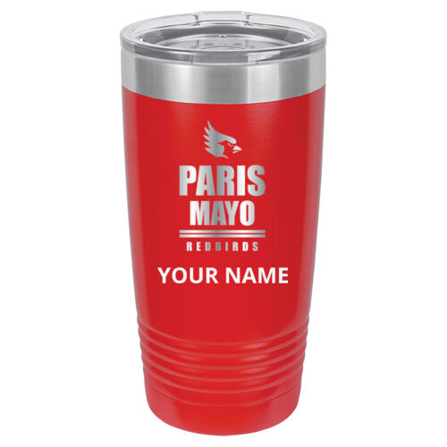 Mayo Redbirds Engraved Design MAE1 on a Polar Camel® - 20 oz Tumbler Vacuum Insulated with Slider Lid Thumbnail