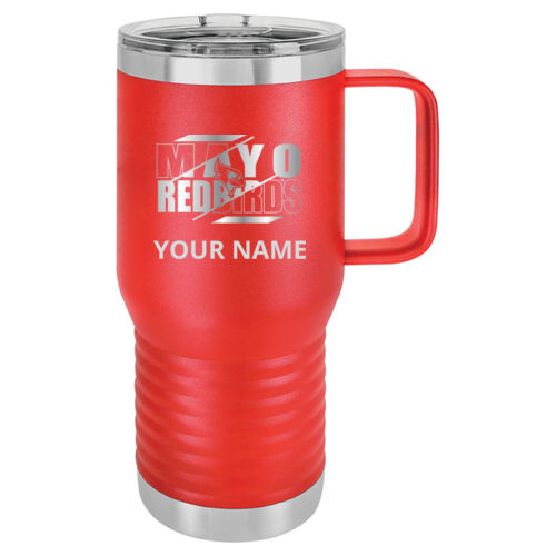 Mayo Redbirds Engraved Design MAE4 on a Polar Camel® - 20 oz.Travel Mug Vacuum Insulated with Slider Lid Thumbnail