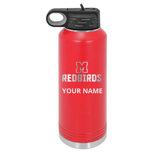 Mayo Redbirds Engraved Design MAE7 on a Polar Camel® - 32 oz. Water Bottle Vacuum Insulation Thumbnail