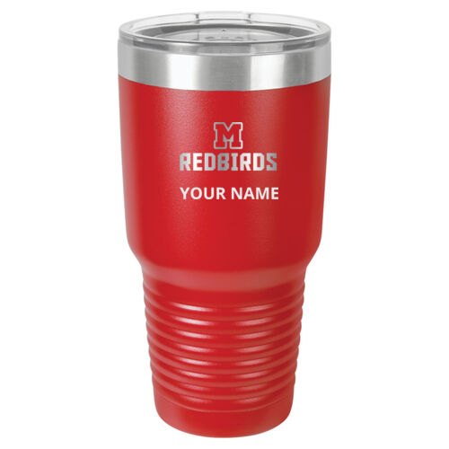 Mayo Redbirds Engraved Design MAE7 on a Polar Camel® - 30 oz Tumbler Vacuum Insulated with Slider Lid Thumbnail