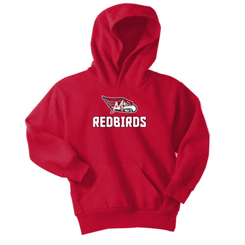 Mayo Redbirds Design MA2 on a Port & Company® - Youth Core Fleece Pullover Hooded Sweatshirt Thumbnail