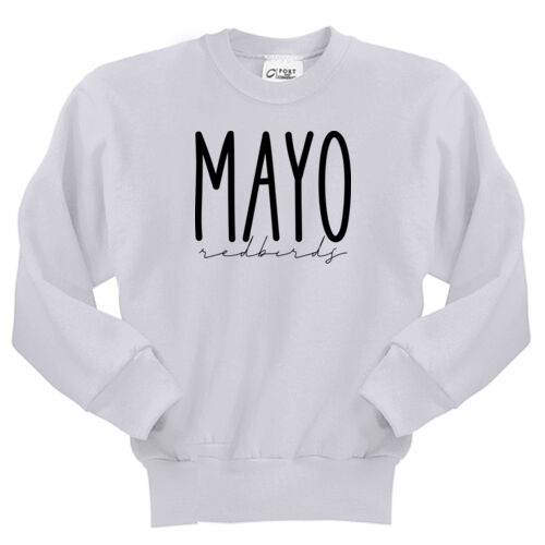 Mayo Redbirds Design MA8 on a Port & Company® - Youth Core Fleece Crewneck Sweatshirt Thumbnail