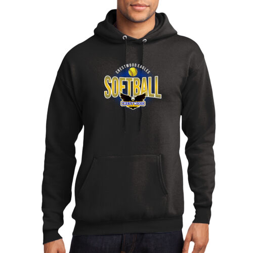 Crestwood Eagles Softball Design CS1 on a Port & Company® - Core Fleece Pullover Hooded Sweatshirt Thumbnail