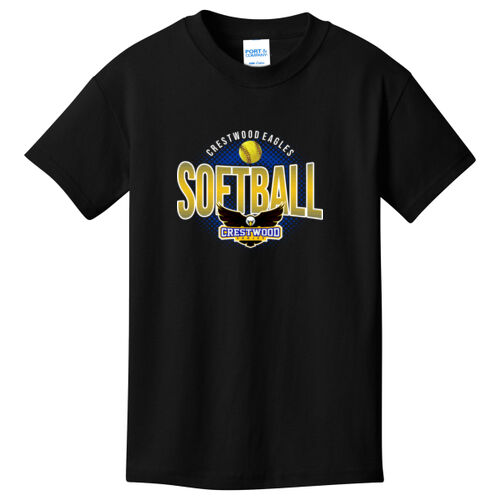 Crestwood Eagles Softball Design CS1 on a Port & Company® - Youth Core Cotton Tee Thumbnail