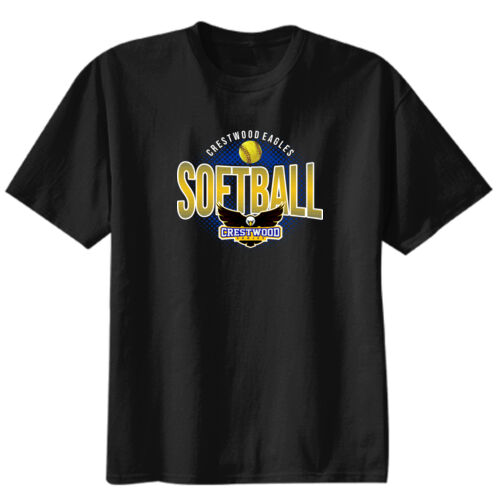 Crestwood Eagles Softball Design CS1 on a Port & Company® - Youth Core Cotton Tee Thumbnail