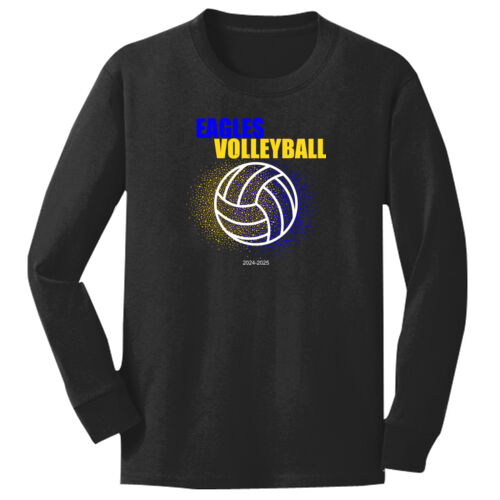 Crestwood Eagles Volleyball Design CV1 on a Port & Company® - Youth Long Sleeve Core Cotton Tee Thumbnail