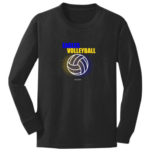 Crestwood Eagles Volleyball Design CV1 on a Port & Company® - Youth Long Sleeve Core Cotton Tee Thumbnail