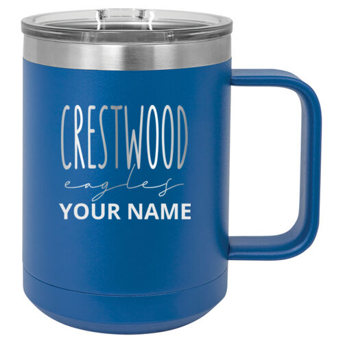 Crestwood Eagles Design CEE2 Engraved on a Polar Camel® - 15 oz. Vacuum Insulated Mug with Slider Lid Thumbnail