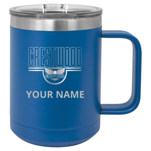 Crestwood Eagles Design CEE4 Engraved on a Polar Camel® - 15 oz. Vacuum Insulated Mug with Slider Lid Thumbnail