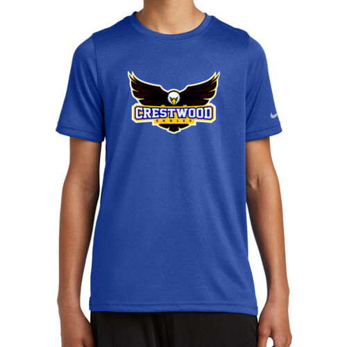 Crestwood Eagles Design CE1 on a Nike® - Youth Swoosh Sleeve rLegend Tee Thumbnail