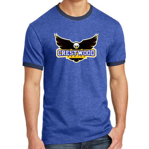 Crestwood Eagles Design CE1 on a Port & Company® - Core Cotton Ringer Tee Thumbnail