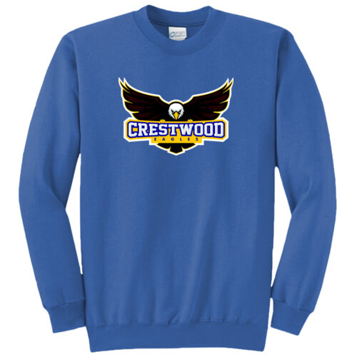 Crestwood Eagles Design CE1 on a Port & Company® - Core Fleece Crewneck Sweatshirt Thumbnail
