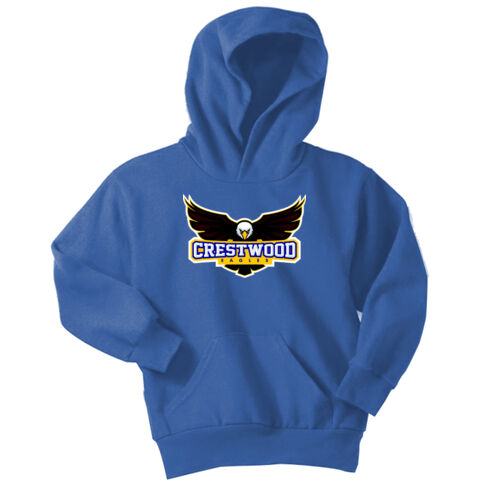 Crestwood Eagles Design CE1 on a Port & Company® - Youth Core Fleece Pullover Hooded Sweatshirt Thumbnail