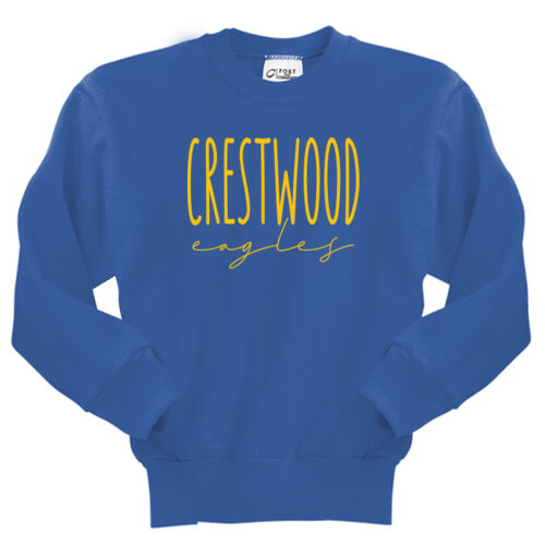 Crestwood Eagles Design CE2 on a Port & Company® - Youth Core Fleece Crewneck Sweatshirt Thumbnail