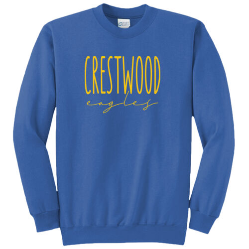 Crestwood Eagles Design CE2 on a Port & Company® - Core Fleece Crewneck Sweatshirt Thumbnail