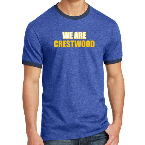 Crestwood Eagles Design CE3 on a Port & Company® - Core Cotton Ringer Tee Thumbnail