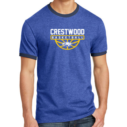 Crestwood Eagles Design CE5 on a Port & Company® - Core Cotton Ringer Tee Thumbnail