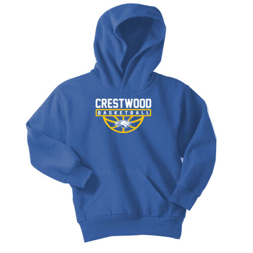 Crestwood Eagles Design CE5 on a Port & Company® - Youth Core Fleece Pullover Hooded Sweatshirt Thumbnail