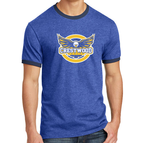 Crestwood Eagles Design CE6 on a Port & Company® - Core Cotton Ringer Tee - Core Cotton Ringer Tee Thumbnail