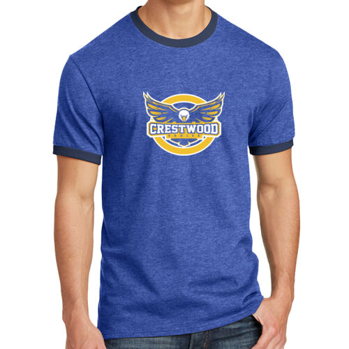 Crestwood Eagles Design CE6 on a Port & Company® - Core Cotton Ringer Tee - Core Cotton Ringer Tee Thumbnail