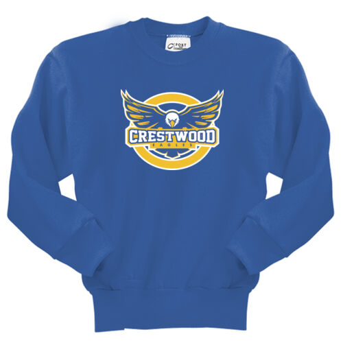 Crestwood Eagles Design CE6 on a Port & Company® - Youth Core Fleece Crewneck Sweatshirt Thumbnail