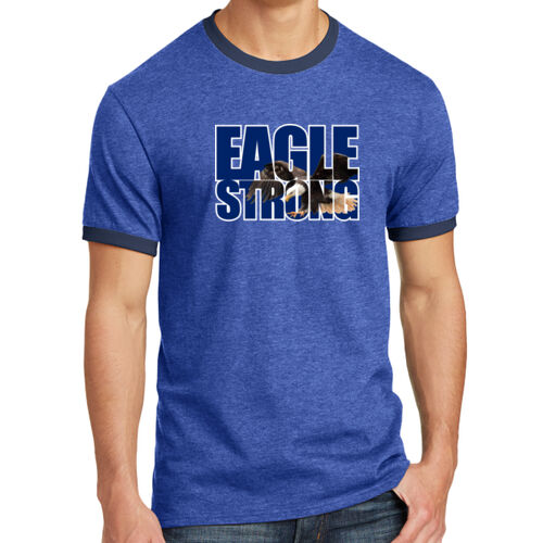 Crestwood Eagles Design CE9 on a Port & Company® - Core Cotton Ringer Tee Thumbnail