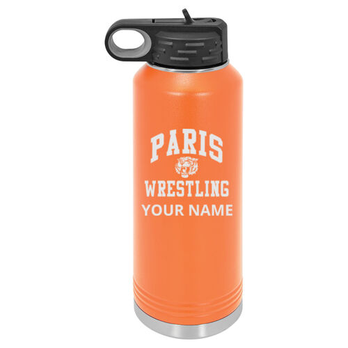 Paris Tigers Wrestling Design PTWE1 Engraved on a Polar Camel® - 32 oz. Water Bottle Vacuum Insulation Thumbnail