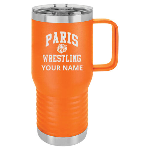 Paris Tigers Wrestling Design PTWE1 Engraved on a Polar Camel® - 20 oz.Travel Mug Vacuum Insulated with Slider Lid Thumbnail