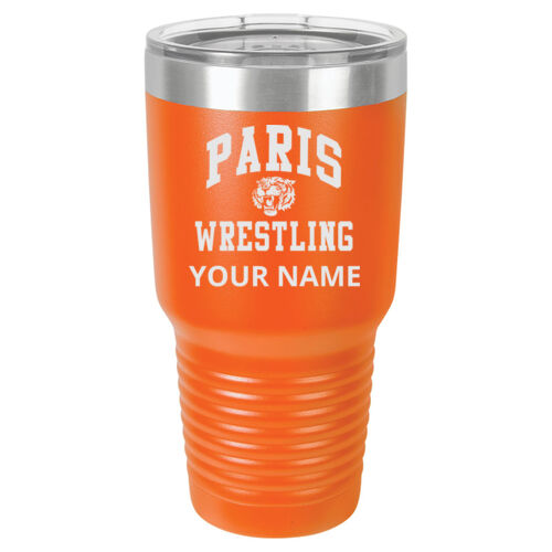 Paris Tigers Wrestling Design PTWE1 Engraved on a Polar Camel® - 30 oz Tumbler Vacuum Insulated with Slider Lid Thumbnail