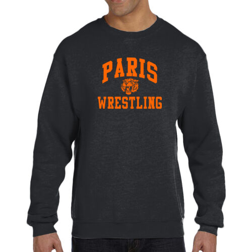 Paris Tigers Wrestling Design PTW1 on a Russell Athletic®  - Dri-Power(r)  Fleece Crew Sweatshirt Thumbnail