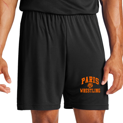 Paris Tigers Wrestling Design PTW1 on a Sport-Tek® - PosiCharge ® Competitor 7' Short Thumbnail
