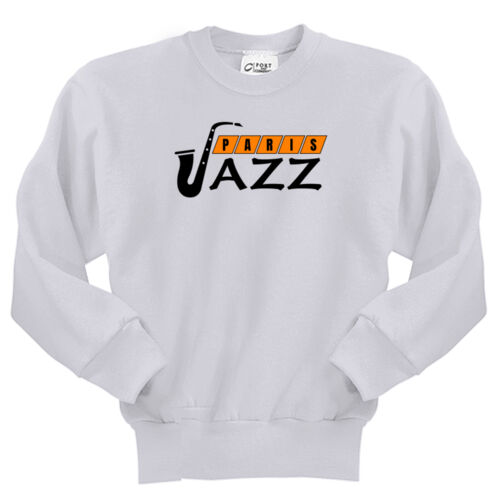 Paris Tigers Jazz Band Design PMT8 on a Port & Company® - Youth Core Fleece Crewneck Sweatshirt Thumbnail