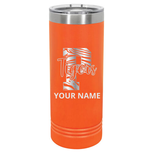 Paris Tigers Design PTE6 Engraved on a Polar Camel® - 22 oz. Skinny Tumbler with Slider Lid Thumbnail