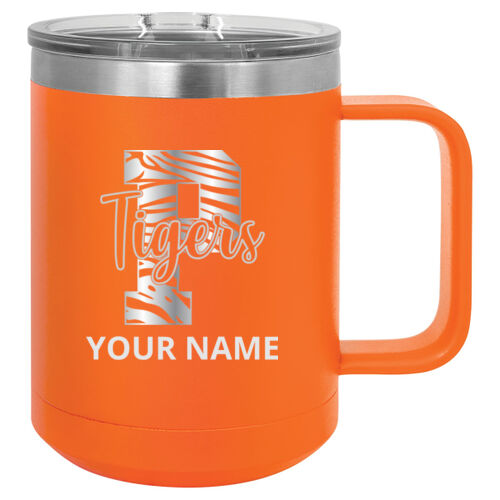 Paris Tigers Design PTE6 Engraved on a Polar Camel® - 15 oz. Vacuum Insulated Mug with Slider Lid Thumbnail