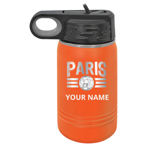 Paris Tigers Design PTE8 Engraved on a Polar Camel® - 12 oz. Water Bottle Vacuum Insulation Thumbnail