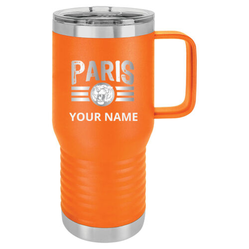 Paris Tigers Design PTE8 Engraved on a Polar Camel® - 20 oz.Travel Mug Vacuum Insulated with Slider Lid Thumbnail