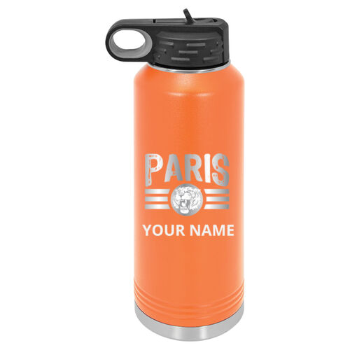 Paris Tigers Design PTE8 Engraved on a Polar Camel® - 20 oz. Water Bottle Vacuum Insulation Thumbnail