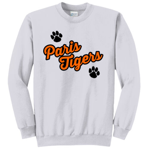 Paris Tigers Design PT1 on a Port & Company® - Core Fleece Crewneck Sweatshirt Thumbnail