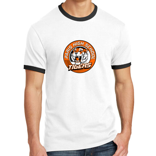 Paris Tigers Design PT2 on a Port & Company® - Core Cotton Ringer Tee Thumbnail