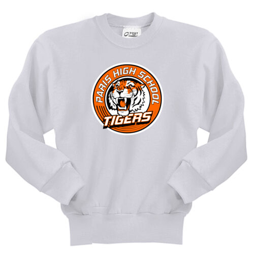 Paris Tigers Design PT2 on a Port & Company® - Youth Core Fleece Crewneck Sweatshirt Thumbnail