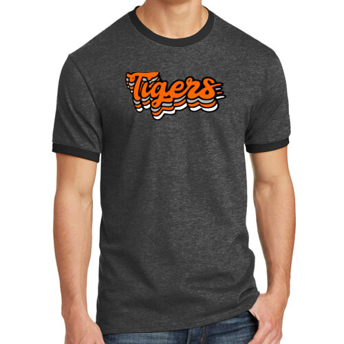 Paris Tigers Design PT7 on a Port & Company® - Core Cotton Ringer Tee Thumbnail