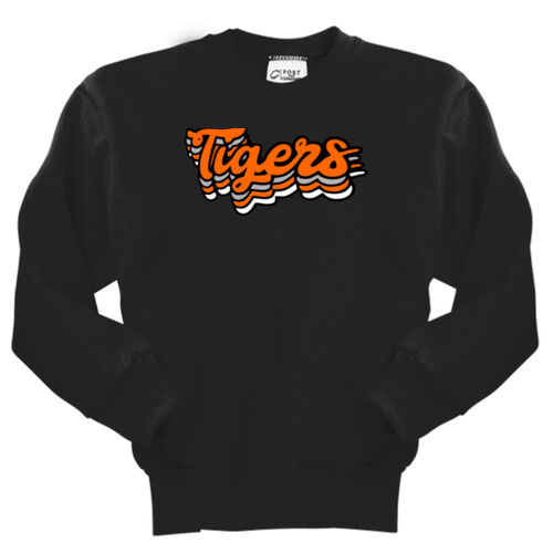 Paris Tigers Design PT7 on a Port & Company® - Youth Core Fleece Crewneck Sweatshirt Thumbnail
