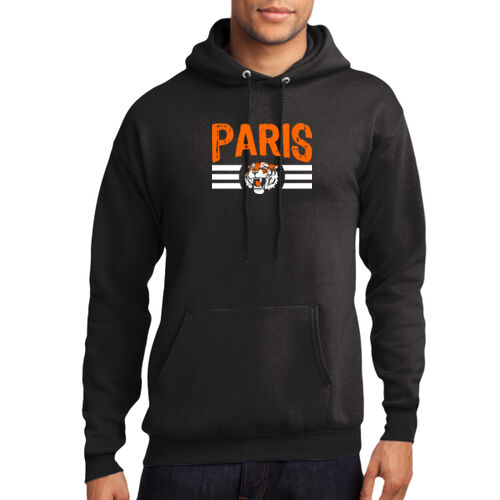 Paris Tigers Design PT8 on a Port & Company® - Core Fleece Pullover Hooded Sweatshirt Thumbnail